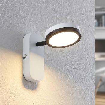 Lindby spotlámpa Vesim, fehér, 1 lámpás, 15 cm magas, vas kép