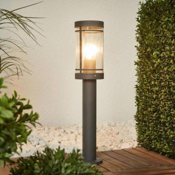 Lindby talapzati lámpa Djori, 50 cm, antracit, rozsdamentes acél, E27 kép