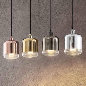 Lindby Tallinn függő lámpa, fényes búrák kép