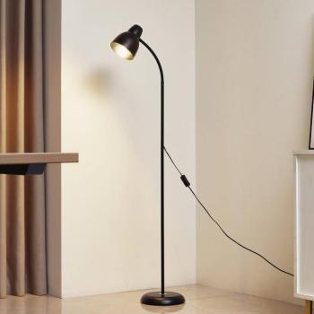 Lindby Tebbi álló világítás, fekete, fém, magasság 150 cm kép