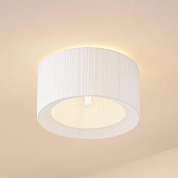 Lindby Virelle mennyezeti világítás, fehér, textil, Ø 40 cm, E27 kép