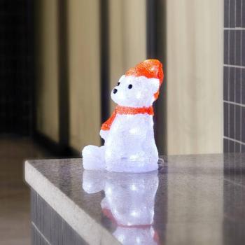 Lindby Yuki LED dekoratív figura, műanyag, medve kép