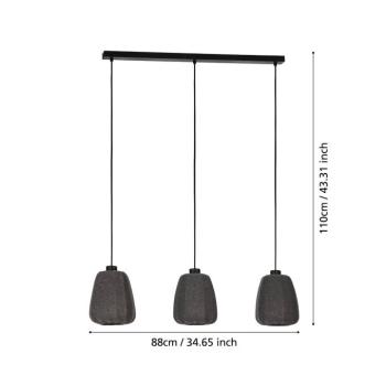 Lógó lámpa Barlaston textilborítású búrák 3 izzós kép