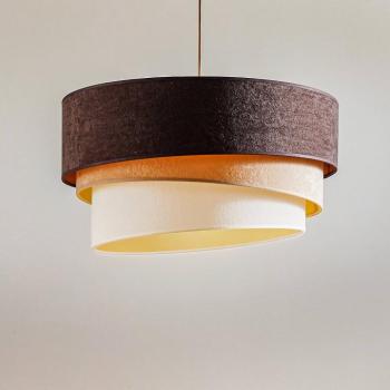 Lógó világítás Devon, barna/bézs/ecru/arany Ø45cm kép