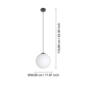 Lógó világítás lámpa Rondo 3, Ø 30 cm, fekete kép