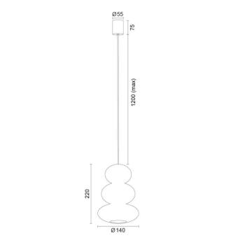 Lógó világítás Oman, fehér fényes, üveg, Ø 14 cm kép