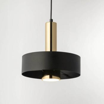 Lógó világítás Rif Lux, fekete/arany, Ø 25 cm, acél kép