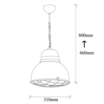 Lógó világítás Saglam 3729, sárga, vas, Ø 32 cm kép