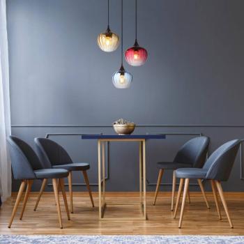 Lógó világítás Sander, Ø 45 cm, színes, üveg, 3 izzós. kép