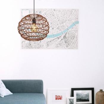 Lógó világítás Senni, barna, Ø 39 cm kép