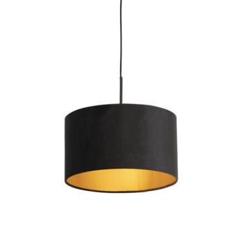 Lógólámpa fekete bársony árnyékolóval, aranyozott 35 cm - Combi kép
