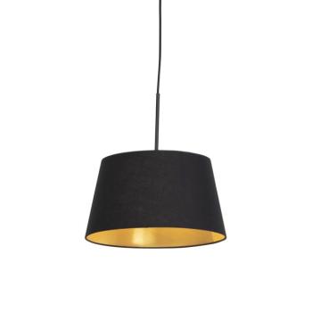 Lógólámpa fekete és arany pamut búrával 32 cm - Combi kép