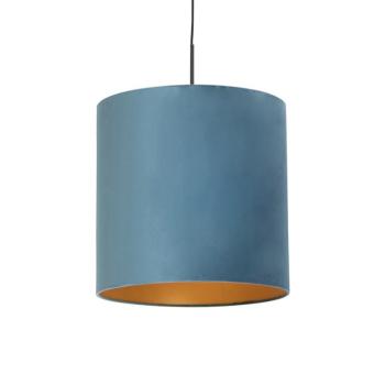 Lógólámpa kék bársony árnyékolóval, arannyal 40 cm - Combi kép