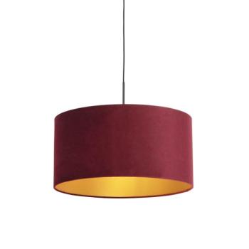 Lógólámpa piros bársony árnyékolóval, aranyozott 50 cm - Combi kép