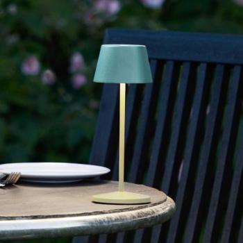 LOOM DESIGN LED-es újratölthető asztali lámpa Modi Micro, IP65 zöld-szürke kép