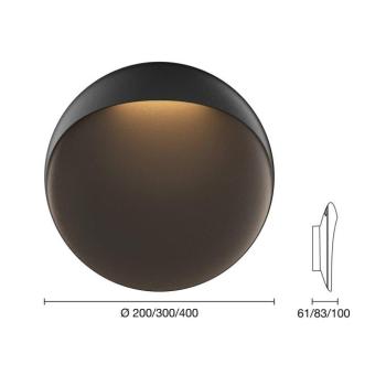 Louis Poulsen Flindt LED-es fali lámpa, fekete 2,700 K Ø 40 cm kép