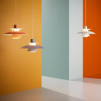 Louis Poulsen PH 5, designer függő lámpa szürke kép