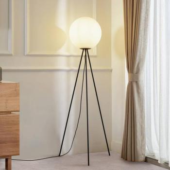 Lucande állólámpa Kestralia, fehér, üveg, Ø 35 cm, E27 kép