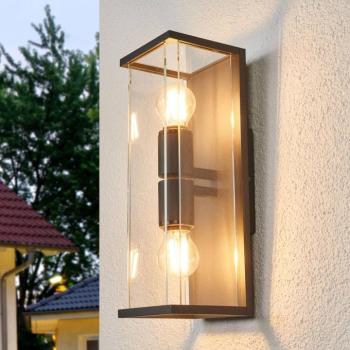 Lucande Annalea kültéri fali lámpa, 40 cm, 2-lámpás, IP54 kép