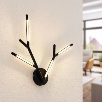 Lucande Cuerno LED fali lámpa fekete-fehér kép