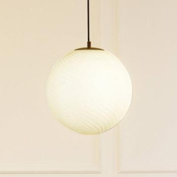 Lucande függőlámpa Kestralia, fehér, üveg, Ø 36,8 cm, E27 kép