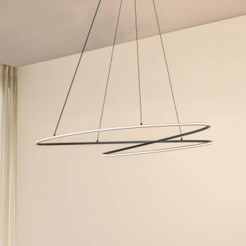 Lucande Gavril LED lógó világítás, 100 cm, fekete, dimmelhető kép