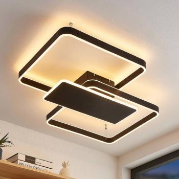 Lucande Kadira LED mennyezeti lámpa, 80 cm, fekete kép