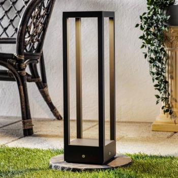 Lucande LED állólámpa Carlota, 50 cm, antracit, alumínium kép