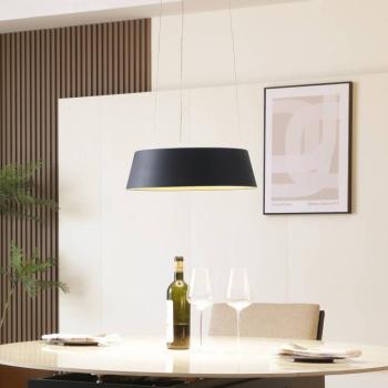 Lucande LED-es függőlámpa Belsar, fekete, alumínium, CCT kép