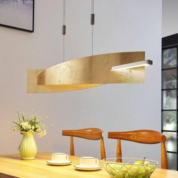 Lucande LED-es függőlámpa Marija, 101 cm, arany színű, fényerőszabályzóval kép