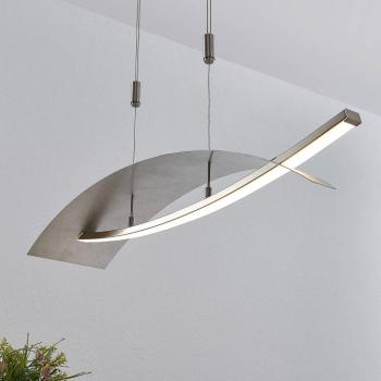 Lucande LED-es függőlámpa Marija, 91 cm, ezüst, fényerőszabályzóval, dimmelhető kép