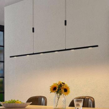 Lucande LED-es függőlámpa Stakato, 140 cm, 6 lámpás, fényerőszabályzóval, kép