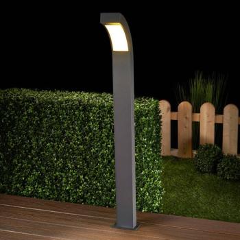 Lucande LED-es útvilágítás Lennik, 100 cm, antracit, fém kép