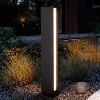 Lucande LED-es útvilágítás Lirka, 2-lámpás, szürke, fém, 60cm kép