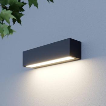 Lucande LED fali világítás Lengo, 25 cm, antracit, lefelé, 3000K kép