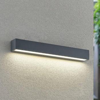 Lucande LED fali világítás Lengo, 50 cm, antracit, lefelé, CCT kép