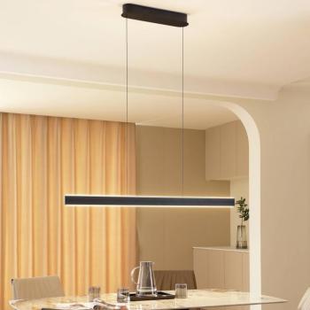 Lucande LED függőlámpa Philine, hossza 121 cm fekete vas kép