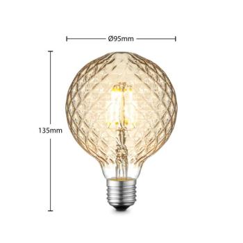Lucande LED izzó E27 G95 4W 2700K szab borostyán kép