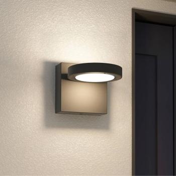 Lucande LED kültéri fali lámpa Belna, fém, IP65, antracit kép