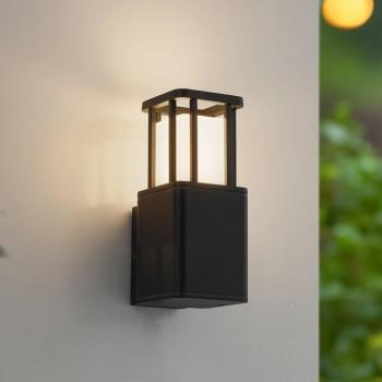 Lucande LED kültéri fali lámpa Dakil, fekete, alumínium kép