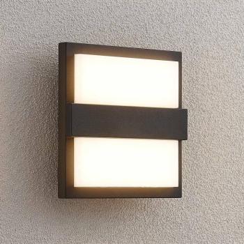 Lucande LED kültéri fali lámpa Gylfi, 20 cm, antracit, alumínium kép