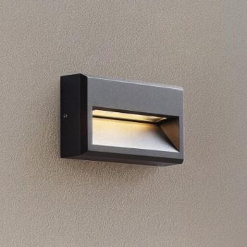 Lucande LED kültéri falilámpa Weno, fekete, alumínium, IP65 kép