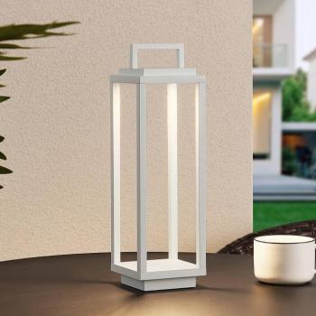 Lucande LED kültéri lámpa Mirina, fehér, újratölthető akkumulátorral, kép