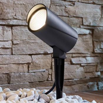 Lucande LED kültéri reflektor Anton, földi tüske, antracit, fém kép