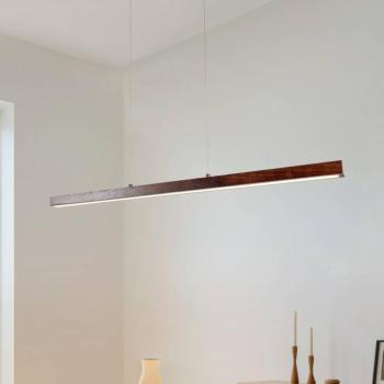 Lucande LED lógó lámpa Nihalo, diófa, 122 cm, dimmelhető, CCT kép
