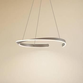 Lucande LED lógó világítás Eloura, ezüst, Ø58cm, fém, CCT kép