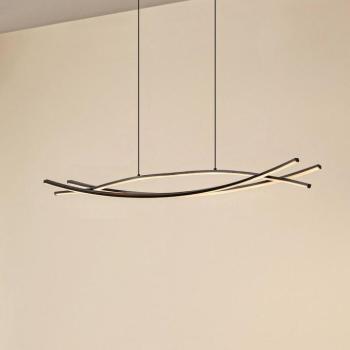 Lucande LED lógó világítás Sayori, 98 cm, fekete, dimmelhető kép