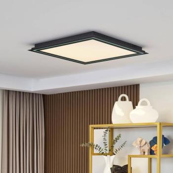 Lucande LED mennyezeti lámpa Leicy, fekete, 64 cm, RGB, CCT kép