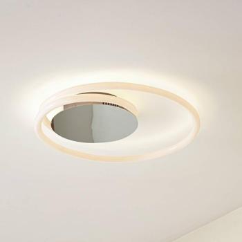 Lucande LED mennyezeti lámpa Valenora, króm/fehér, PC, Ø 44 cm kép