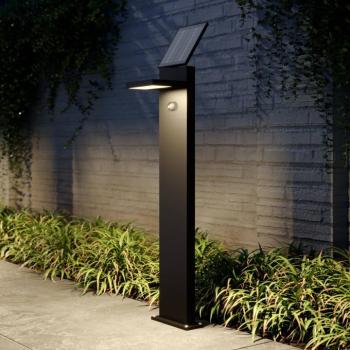 Lucande LED napelemes lámpa Silvan, 100cm, érzékelő, antracit kép